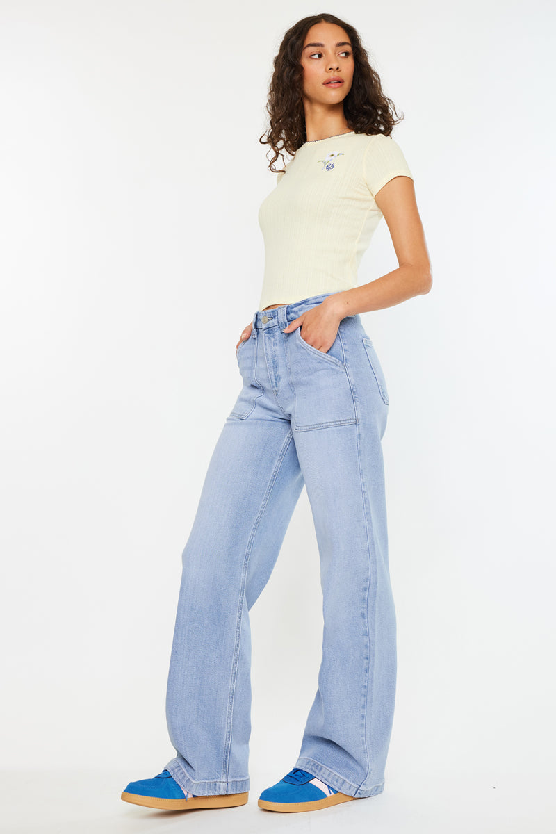 Astra High Rise Wide Leg Jeans - Official Kancan USA