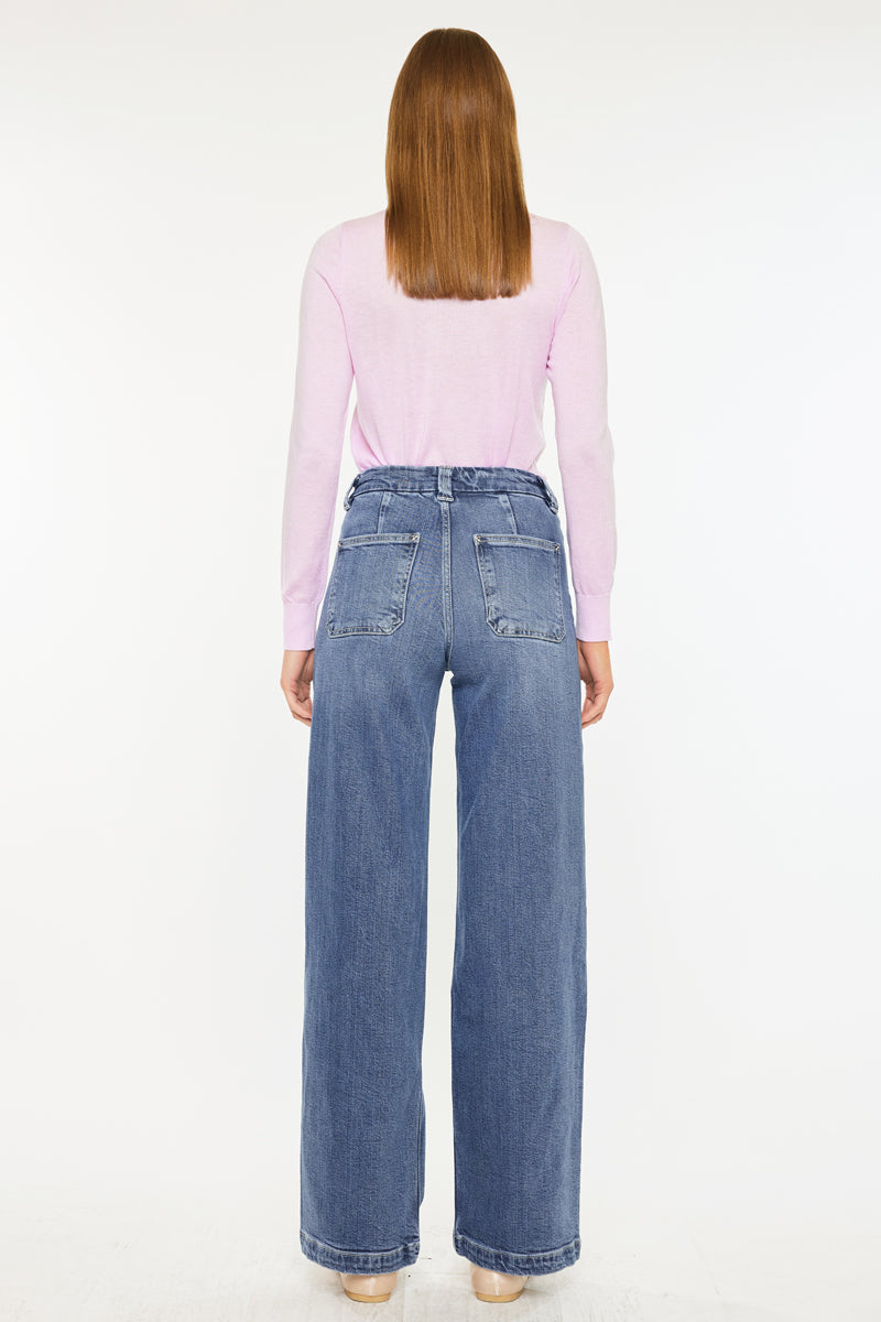 Astra High Rise Wide Leg Jeans - Official Kancan USA
