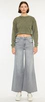 Bada High Rise Cropped Palazzo Jeans - Official Kancan USA