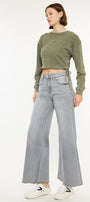 Bada High Rise Cropped Palazzo Jeans - Official Kancan USA