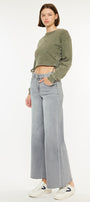 Bada High Rise Cropped Palazzo Jeans - Official Kancan USA