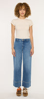 Darla High Rise Cropped Wide Leg Jeans - Official Kancan USA