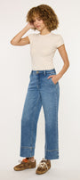 Darla High Rise Cropped Wide Leg Jeans - Official Kancan USA