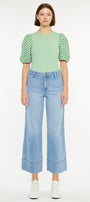 Darla High Rise Cropped  Wide Leg Jeans - Official Kancan USA