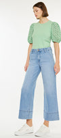 Darla High Rise Cropped  Wide Leg Jeans - Official Kancan USA