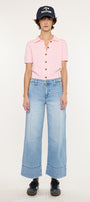 Darla High Rise Cropped Wide Leg Jeans - Official Kancan USA