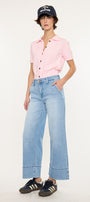 Darla High Rise Cropped Wide Leg Jeans - Official Kancan USA