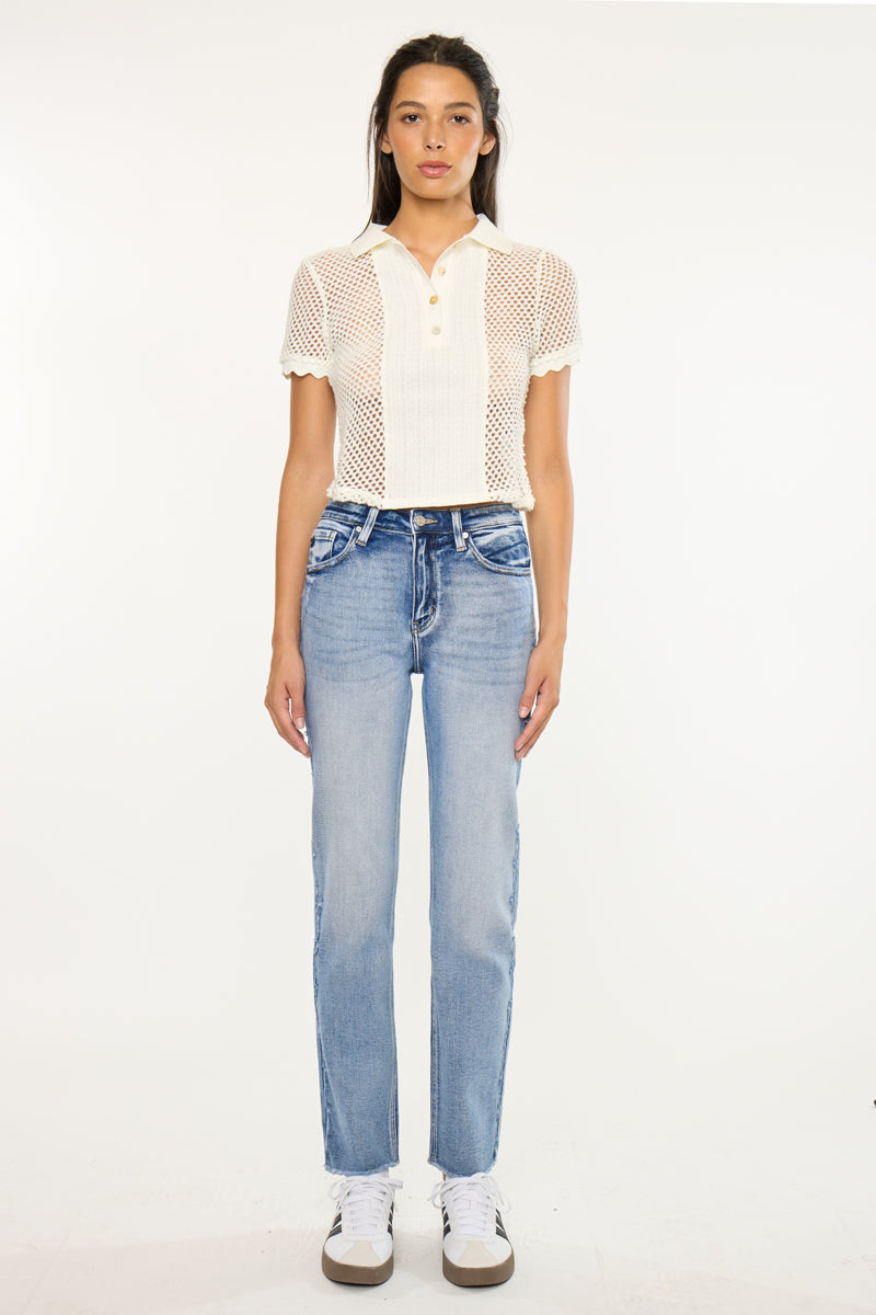Sadie High Rise Straight Leg Jeans