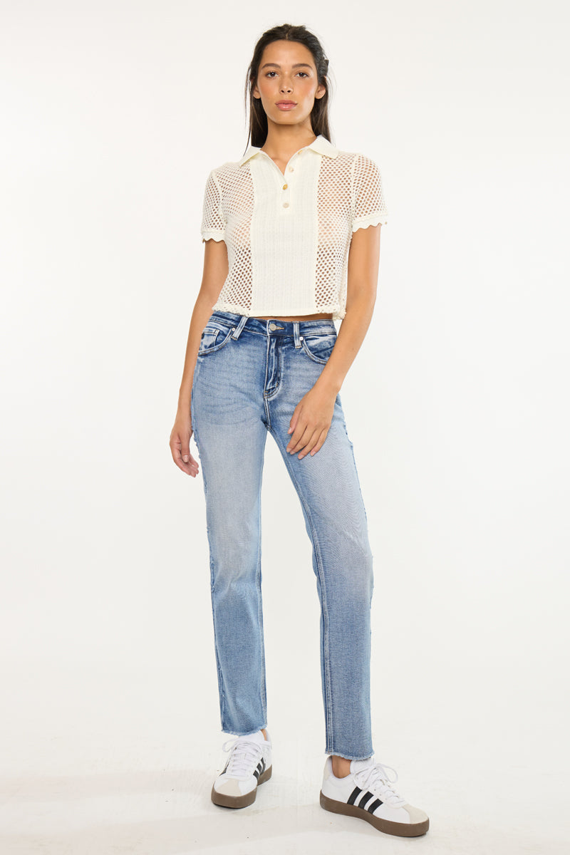 Sadie High Rise Straight Leg Jeans