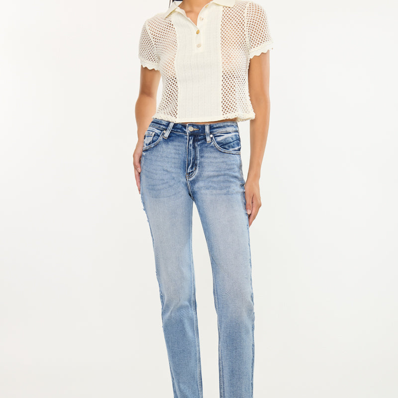 Sadie High Rise Straight Leg Jeans