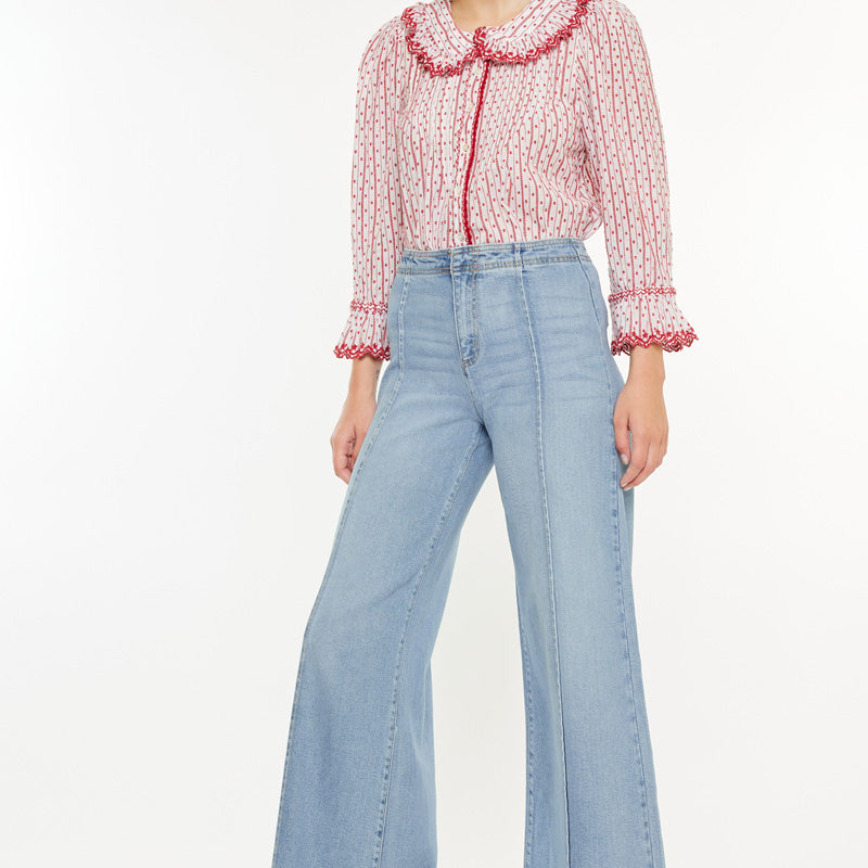 Deena High Rise Wide Leg Jeans - Official Kancan USA