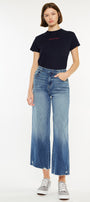 Shelly High Rise Cropped Wide Leg Jeans - Official Kancan USA