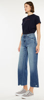 Shelly High Rise Cropped Wide Leg Jeans - Official Kancan USA