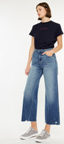 Shelly High Rise Cropped Wide Leg Jeans - Official Kancan USA