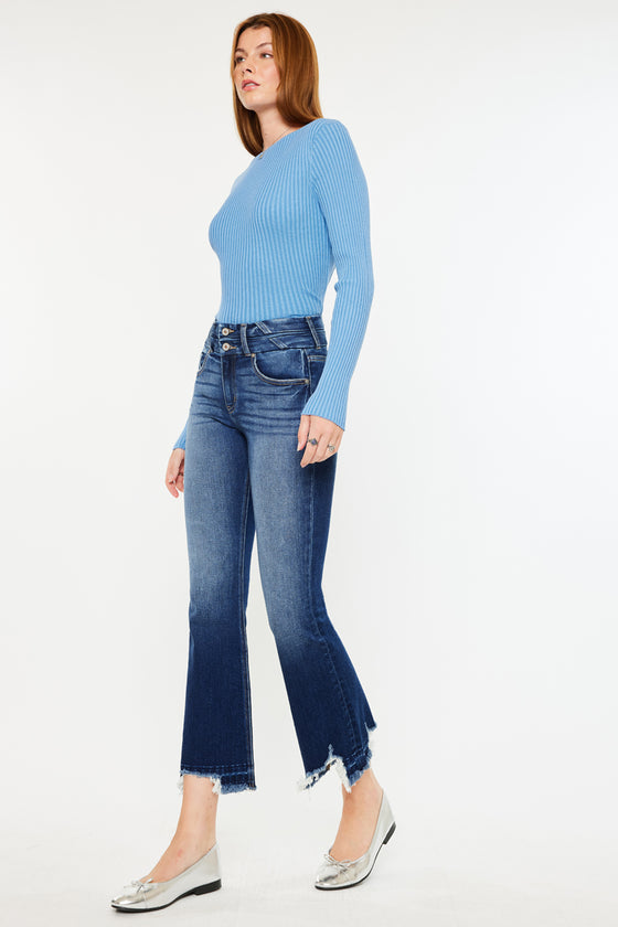 Celina High Rise Cropped Flare Jeans - Official Kancan USA