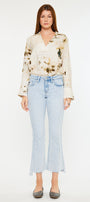Elsie Mid Rise Cropped Flare Jeans - Official Kancan USA