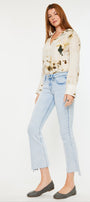 Elsie Mid Rise Cropped Flare Jeans - Official Kancan USA