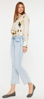 Elsie Mid Rise Cropped Flare Jeans - Official Kancan USA