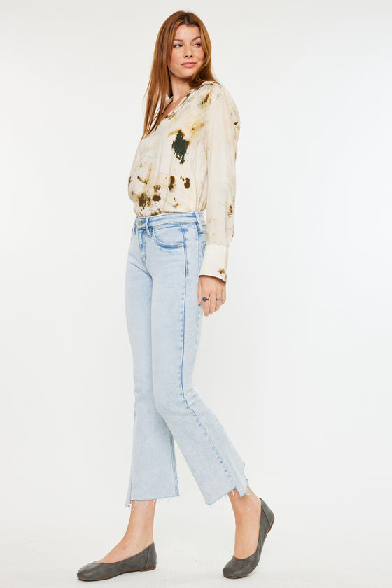Elsie Mid Rise Cropped Flare Jeans - Official Kancan USA