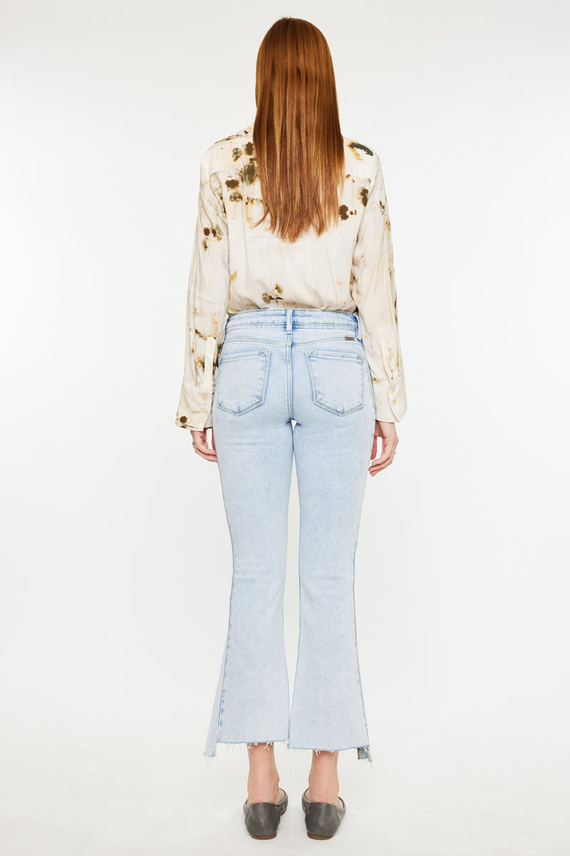 Elsie Mid Rise Cropped Flare Jeans - Official Kancan USA