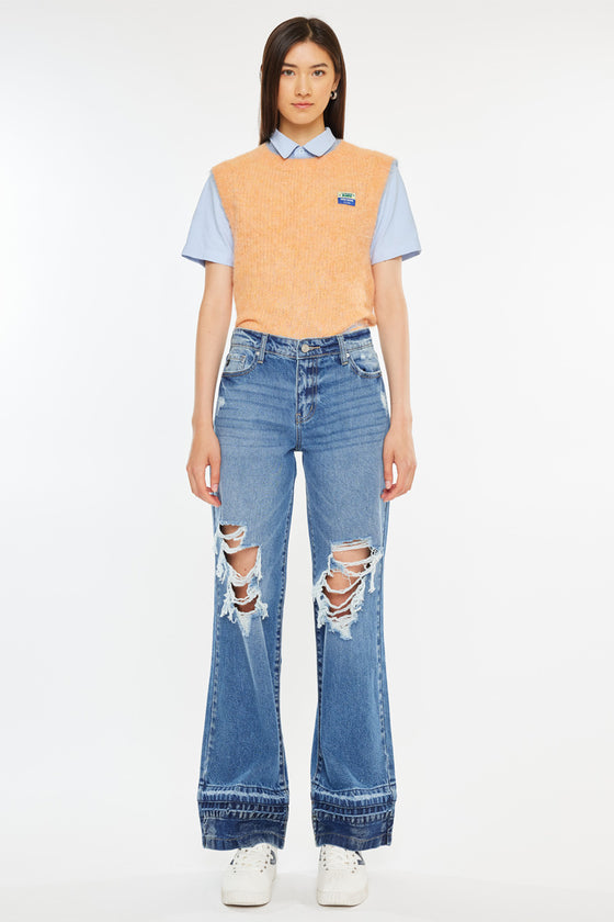 Linda High Rise Wide Leg Jeans - Official Kancan USA