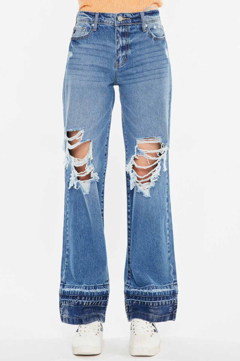 Linda High Rise Wide Leg Jeans - Official Kancan USA