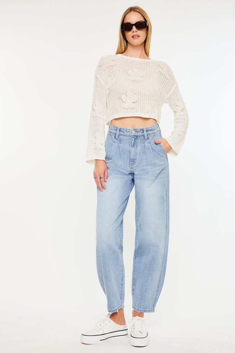 Rea Ultra High Rise Wide Tapered Fit Jeans - Official Kancan USA
