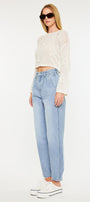 Rea Ultra High Rise Wide Tapered Fit Jeans - Official Kancan USA