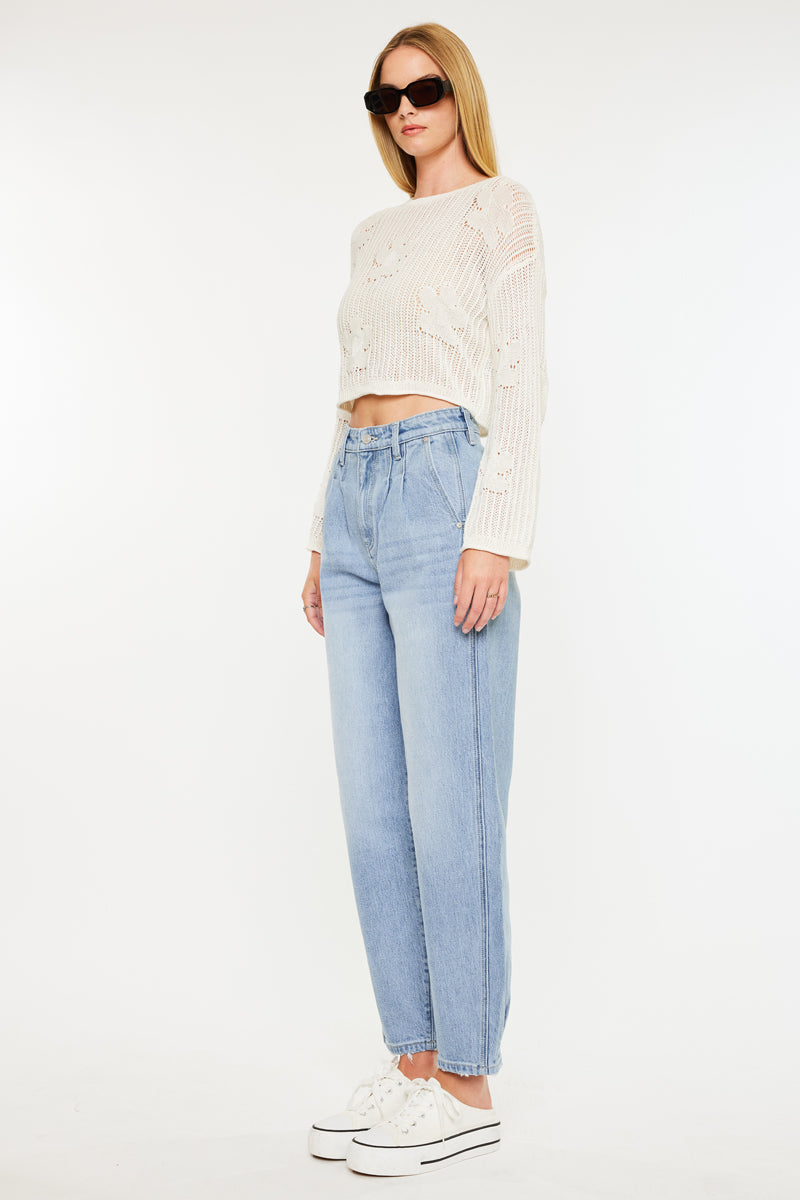 Rea Ultra High Rise Wide Tapered Fit Jeans - Official Kancan USA
