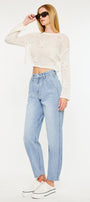 Rea Ultra High Rise Wide Tapered Fit Jeans - Official Kancan USA