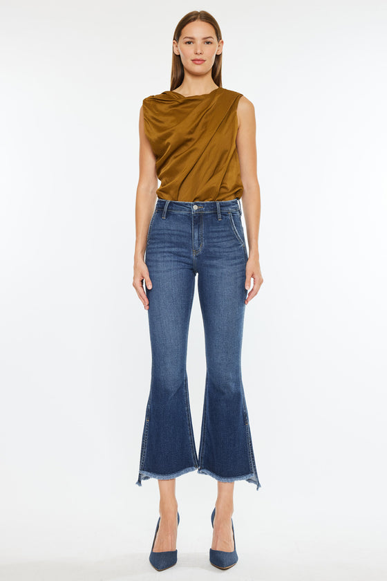 Reba High Rise Cropped Flare Jeans - Official Kancan USA