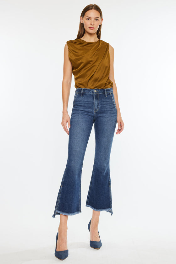 Reba High Rise Cropped Flare Jeans - Official Kancan USA