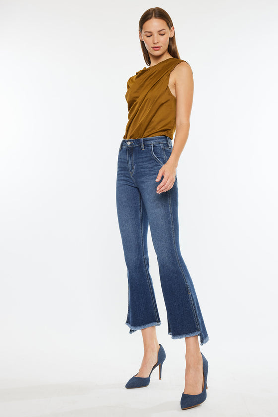 Reba High Rise Cropped Flare Jeans - Official Kancan USA