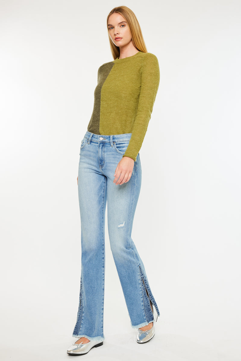 Lizzie Mid Rise Bootcut Jeans – Kancan USA - Main Image