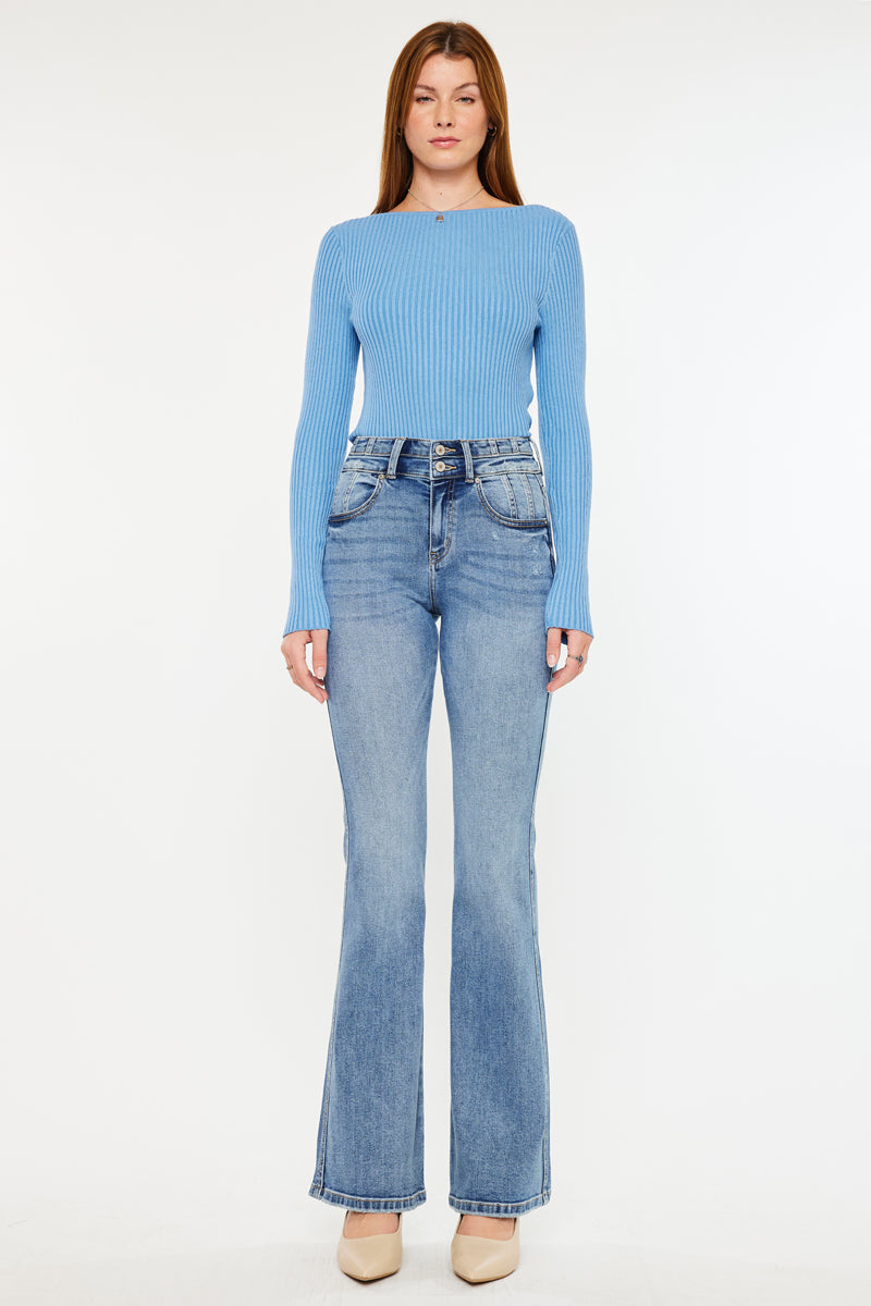 Trina High Rise Flare Jeans - Official Kancan USA