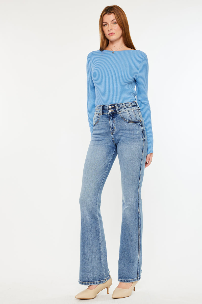 Trina High Rise Flare Jeans - Official Kancan USA