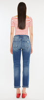 Evelin Mid Rise Cropped Straight Jeans - Official Kancan USA