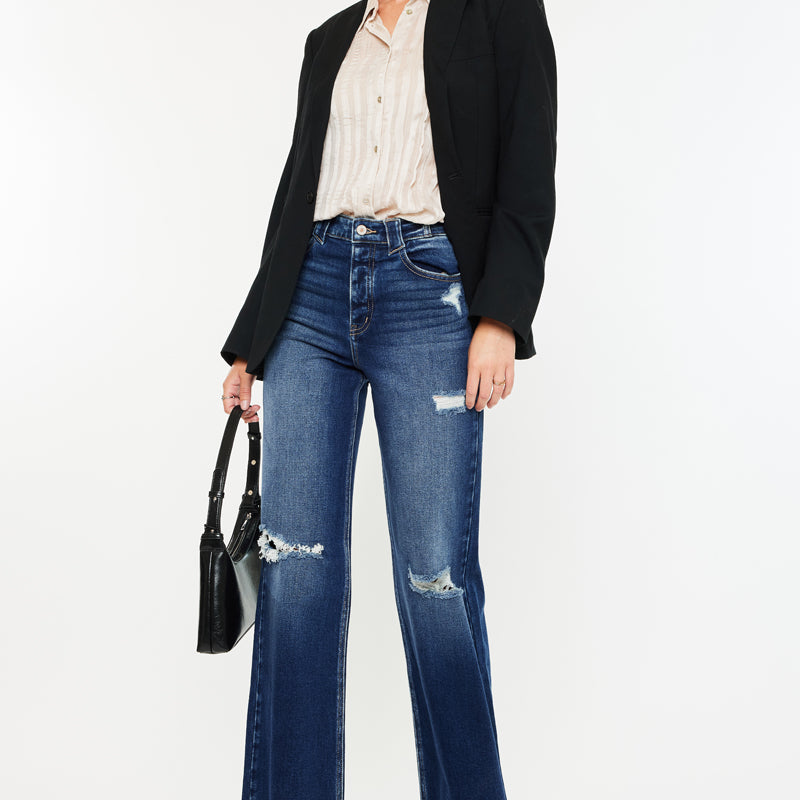 Izzie High Rise 90's Flare Jeans - Official Kancan USA