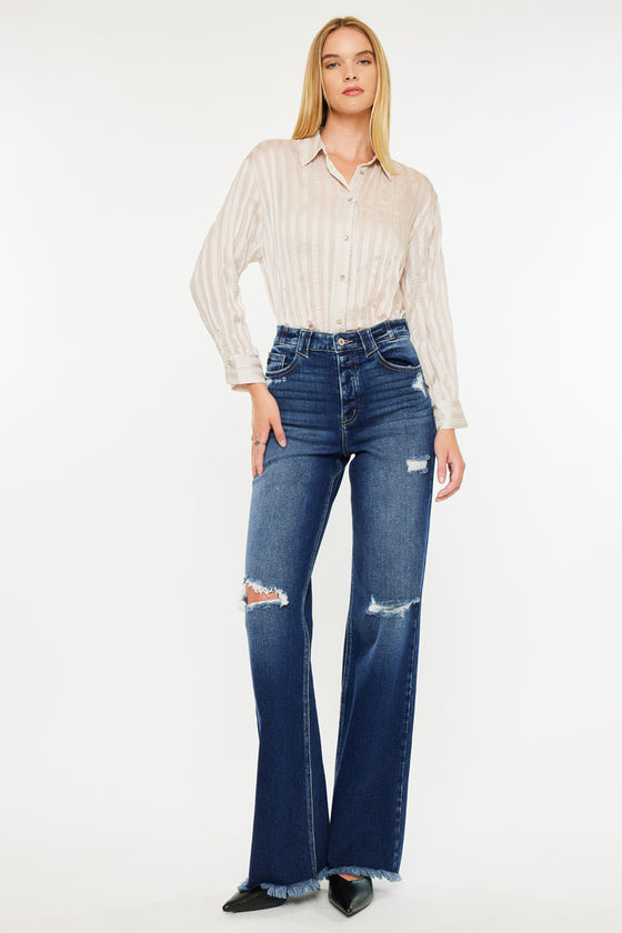 Izzie High Rise 90's Flare Jeans - Official Kancan USA