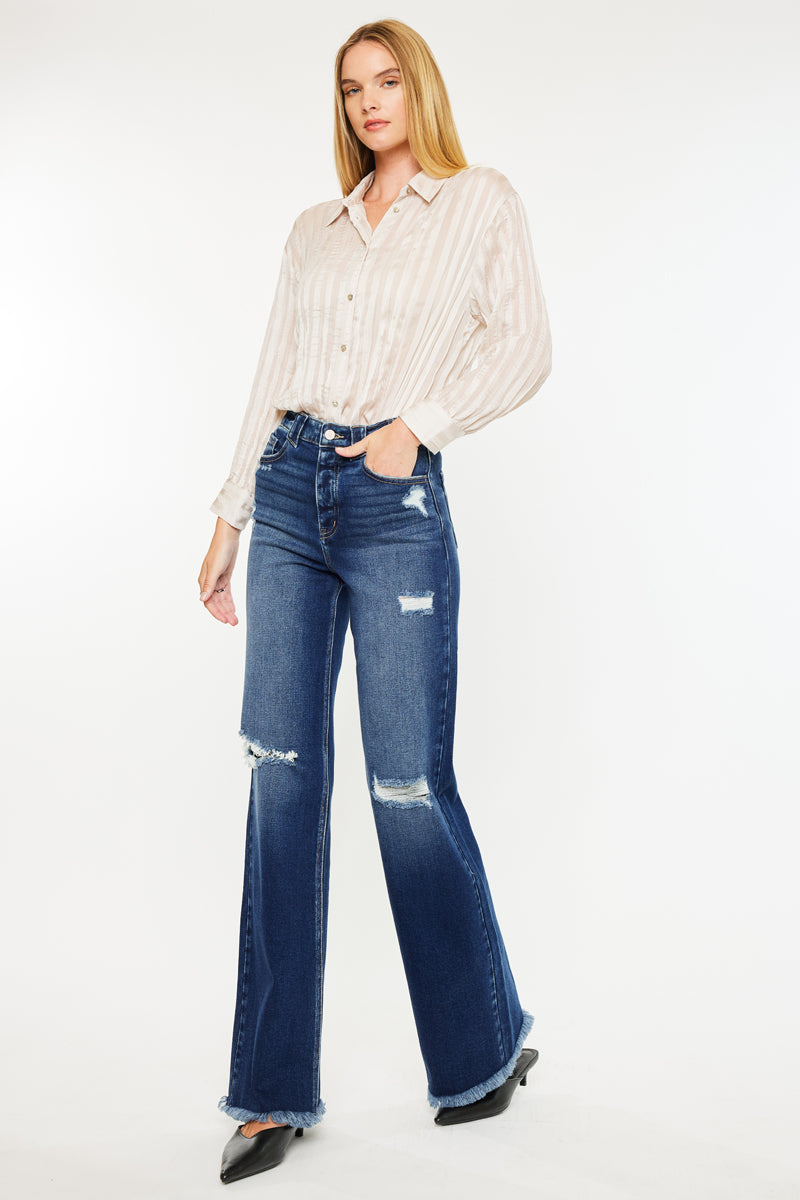 Izzie High Rise 90's Flare Jeans - Official Kancan USA