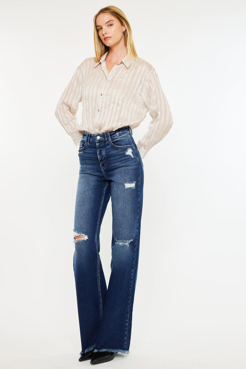 Izzie High Rise 90's Flare Jeans - Official Kancan USA