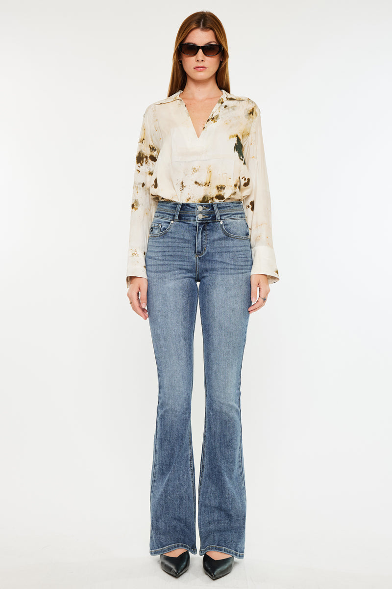 Raven High Rise Skinny Bootcut Jeans - Official Kancan USA