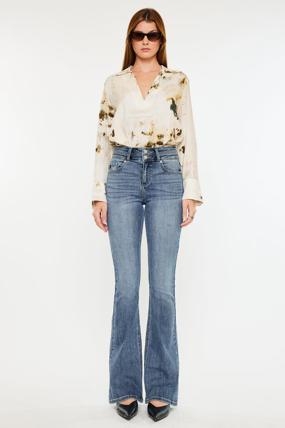 Raven High Rise Skinny Bootcut Jeans - Official Kancan USA