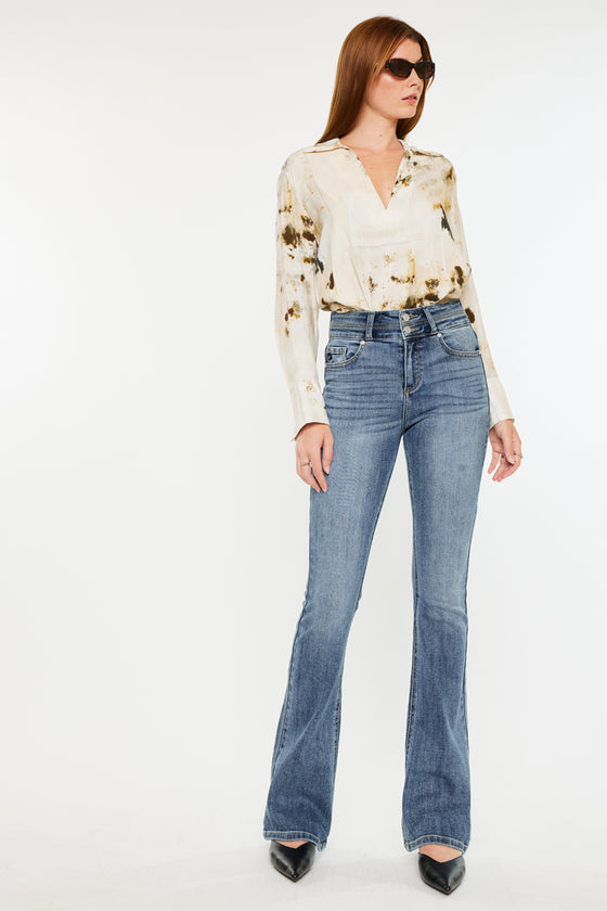 Raven High Rise Skinny Bootcut Jeans - Official Kancan USA