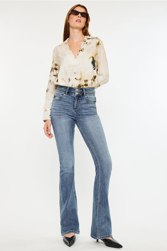 Raven High Rise Skinny Bootcut Jeans - Official Kancan USA