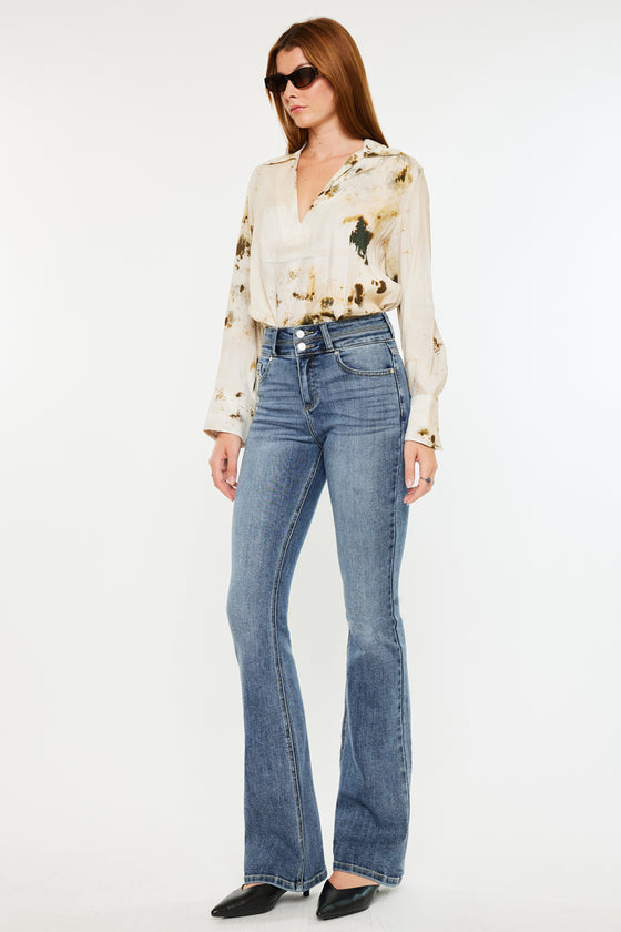 Raven High Rise Skinny Bootcut Jeans - Official Kancan USA