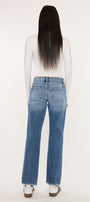 Thalia Mid Rise True Straight Leg Jeans - Official Kancan USA