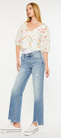 Thalia Mid Rise True Straight Leg Jeans - Official Kancan USA