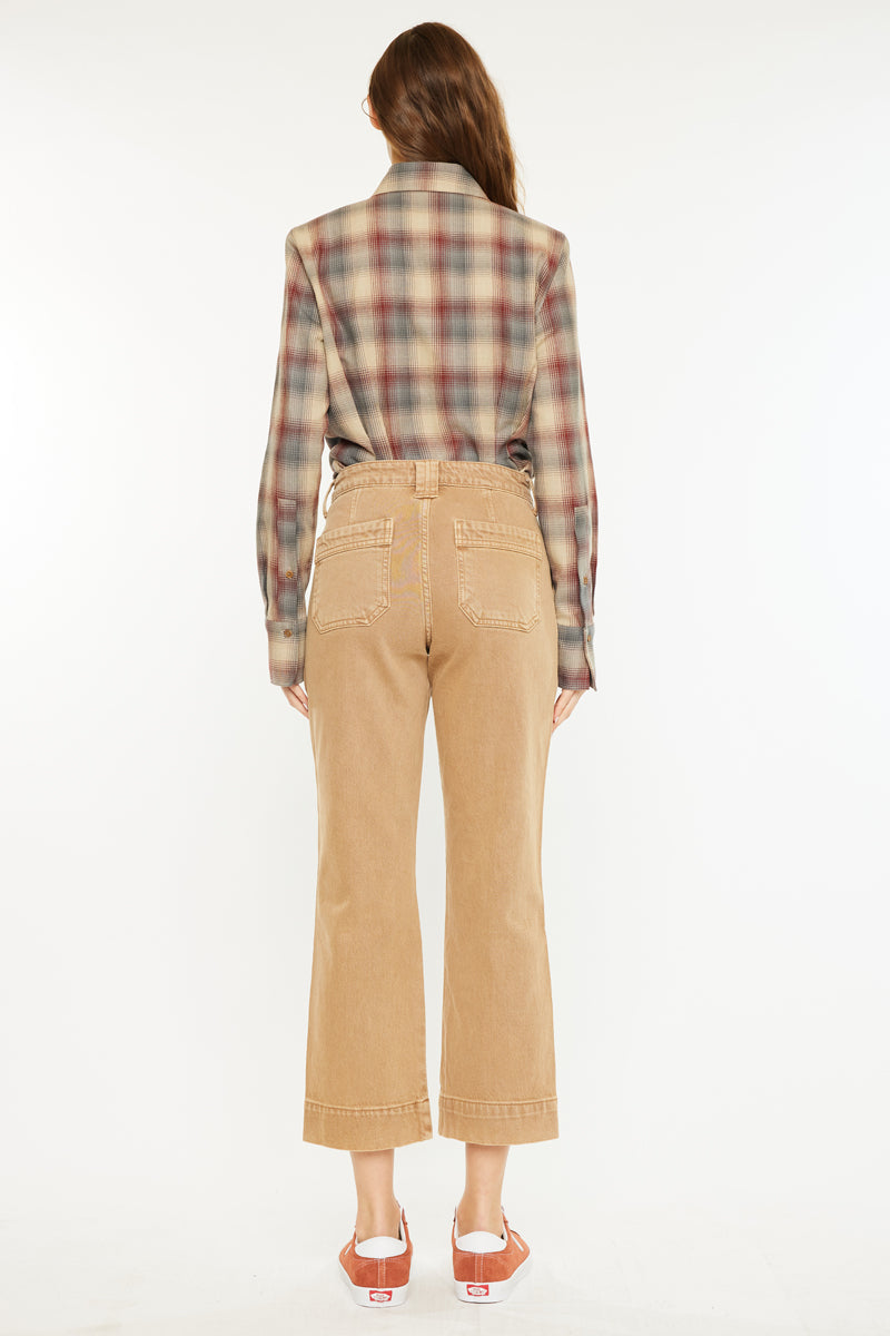 Ronnie High Rise Slim Straight Leg Cargo Jeans - Official Kancan USA