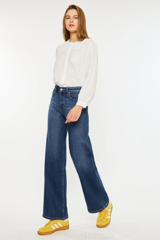 Samara High Rise Wide Leg Jeans - Official Kancan USA